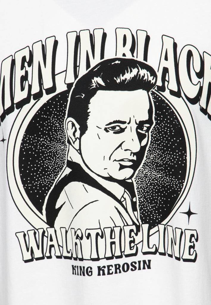 Queen Kerosin T-Shirt «Man in Black» Bis zu 65% Rabatt