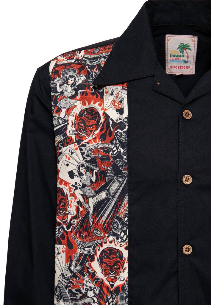 Queen Kerosin Panel Hemd «Rockabilly» Bis zu 55% Rabatt