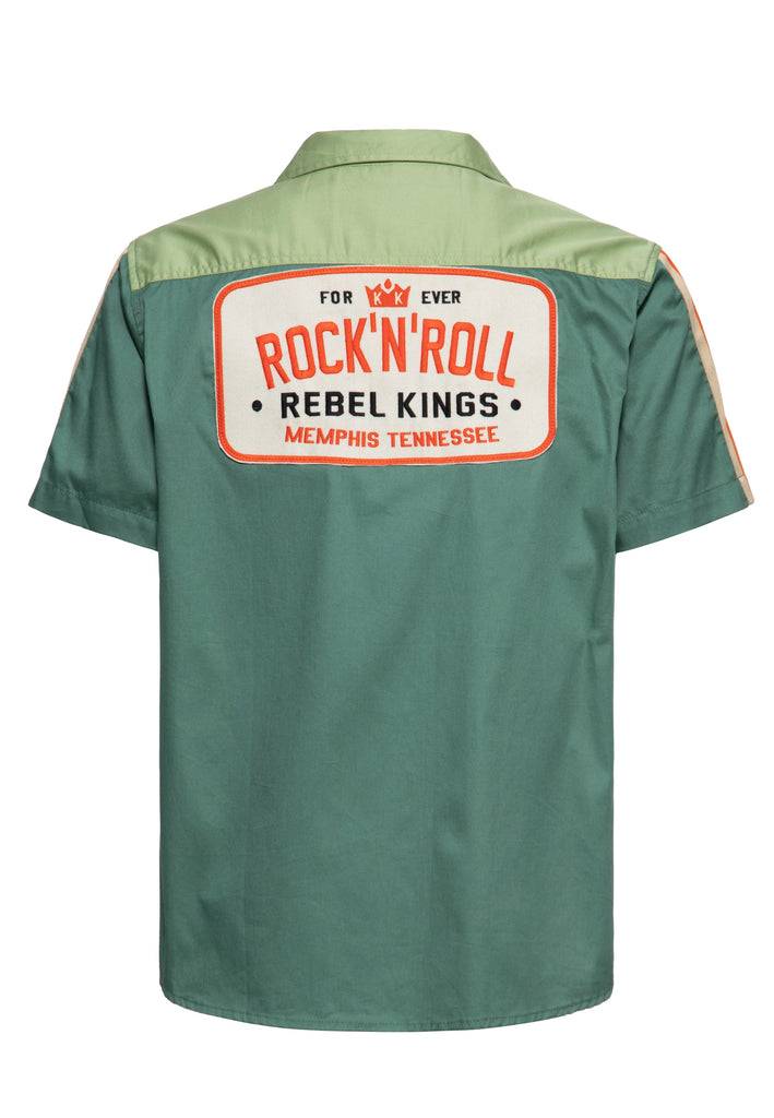 Queen Kerosin Racing-Hemd «Rock'n'Roll Rebel Kings» Im Verkauf