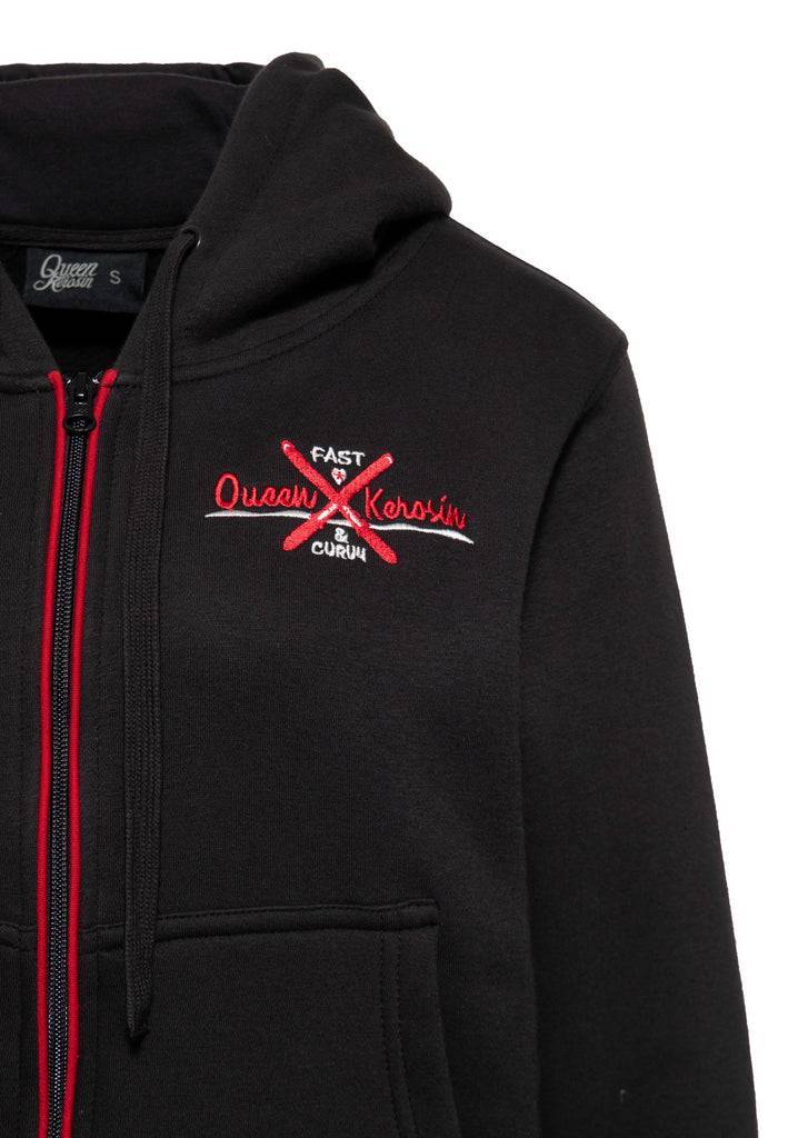 Queen Kerosin Kapuzensweatjacke «Fast & Curvy» Exklusivangebot