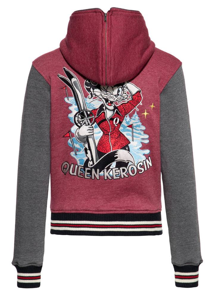 Queen Kerosin Collegejacke «Fast & Curvy» Saisonschlussverkauf