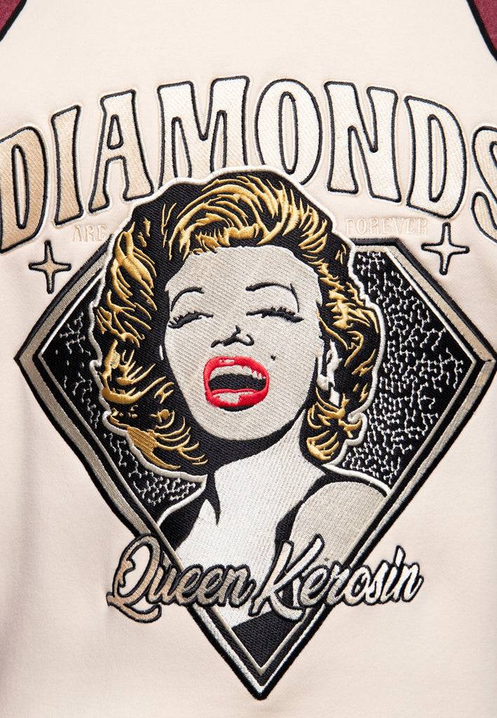 Queen Kerosin College Jacke «Diamonds» Valentinstagsangebot