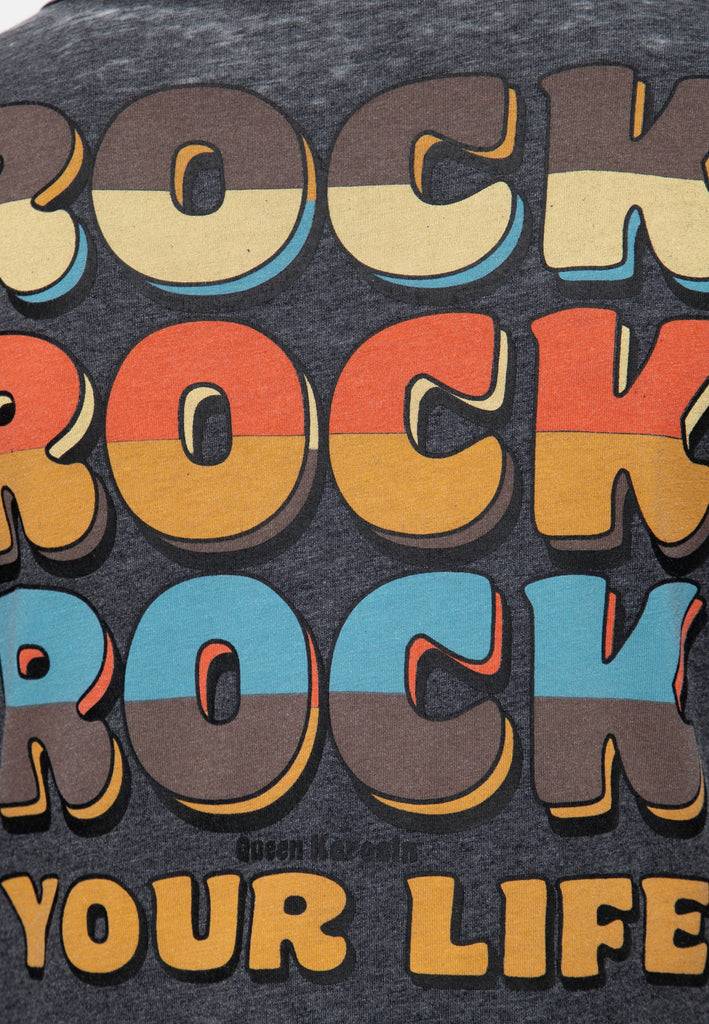 Queen Kerosin Enzym Wash Langarmshirt «Rock Your Life» Lagerräumung