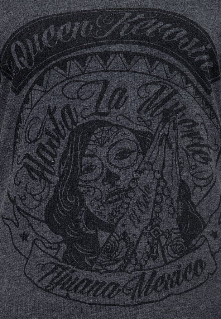 Queen Kerosin Enzym Wash T-Shirt «Hasta La Muerte» Heißer Verkauf