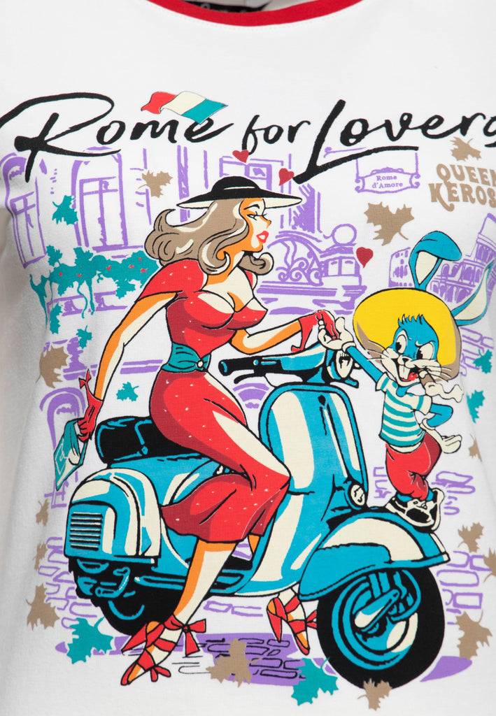 Queen Kerosin T-Shirt «Rome for Lovers» Exklusive Angebote