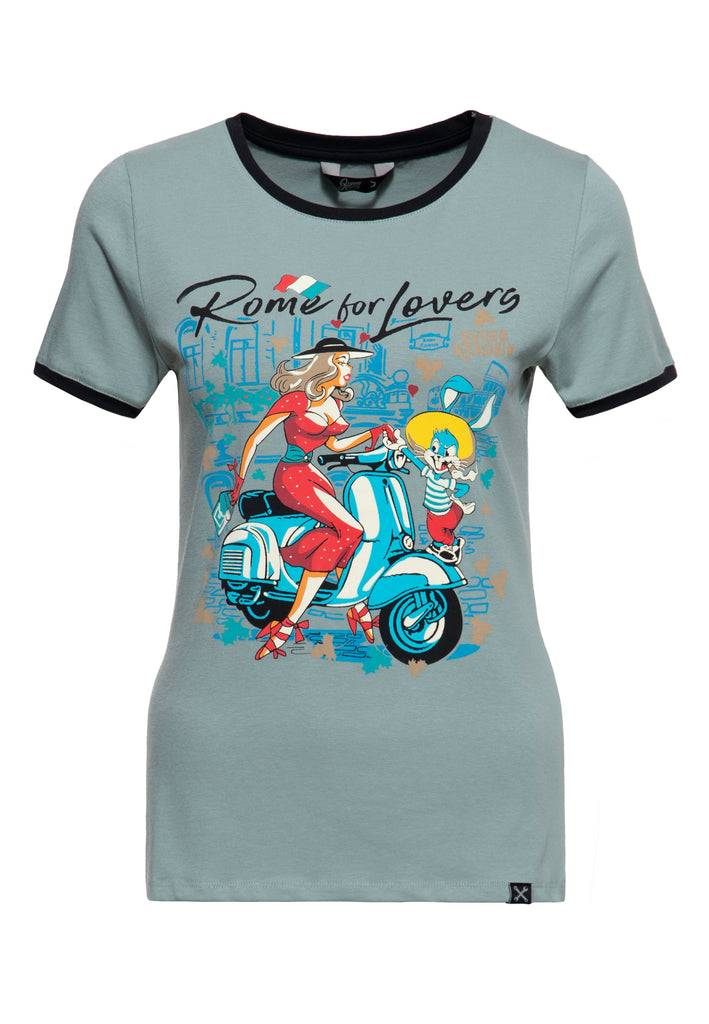 Queen Kerosin T-Shirt «Rome for Lovers» Exklusive Angebote