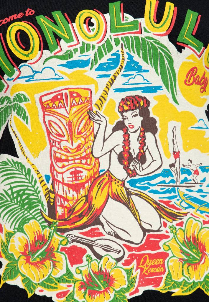Queen Kerosin T-Shirt «Honolulu» Blitzangebot