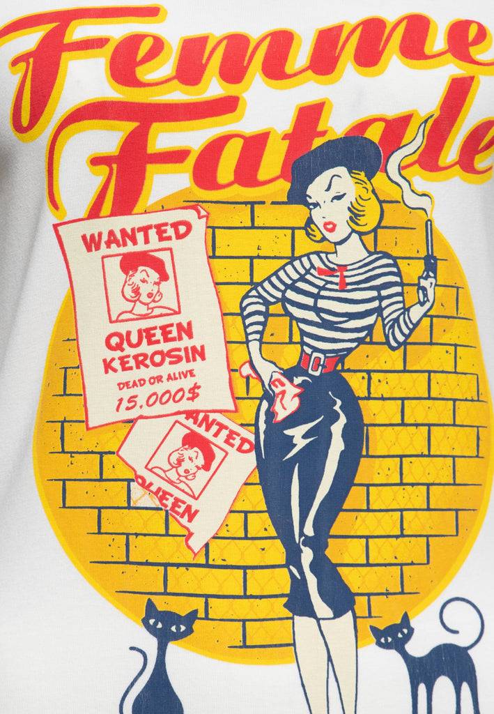 Queen Kerosin T-Shirt «Femme Fatale» Kauf eins, bekomm eins gratis