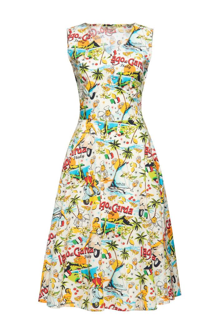 Queen Kerosin Swingkleid «Lago di Garda» Sonderangebote