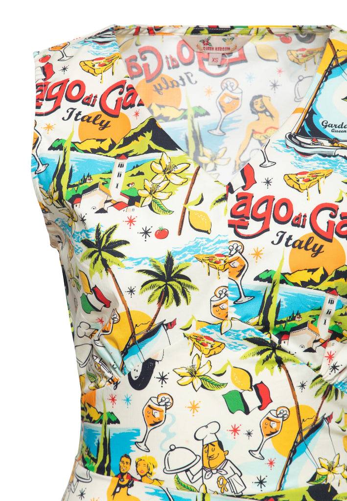 Queen Kerosin Swingkleid «Lago di Garda» Sonderangebote