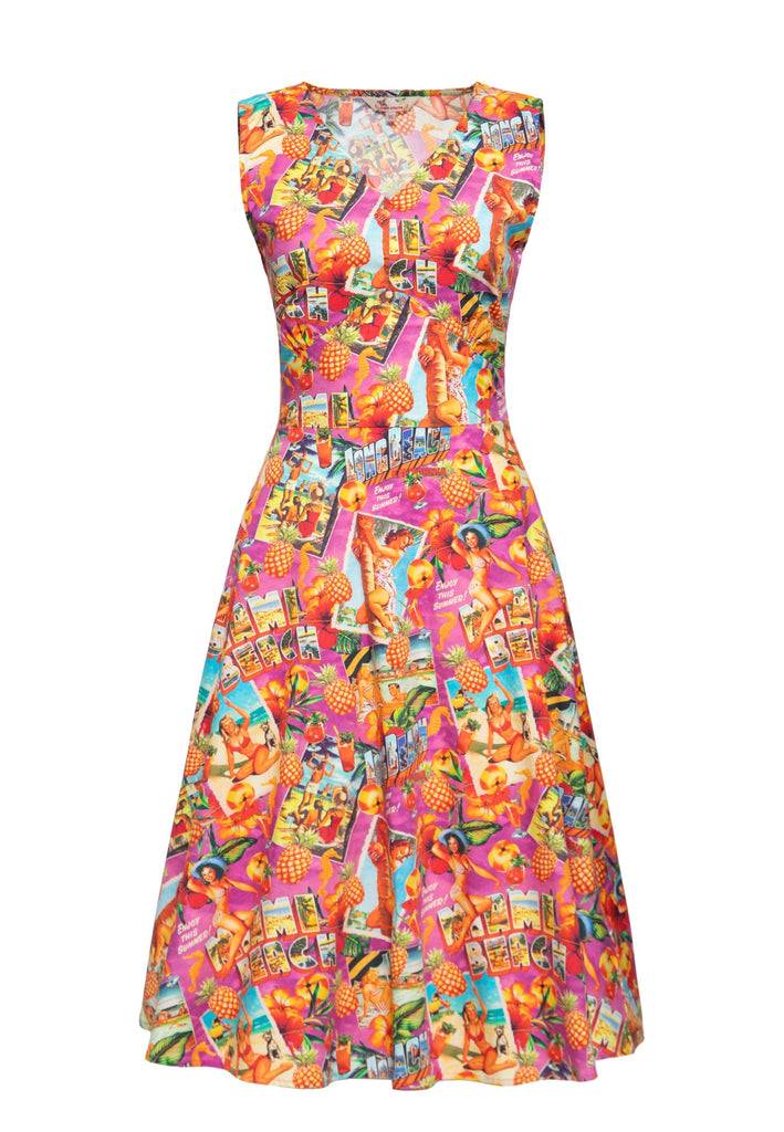 Queen Kerosin Swingkleid «Miami & Long Beach» Riesige Ersparnisse