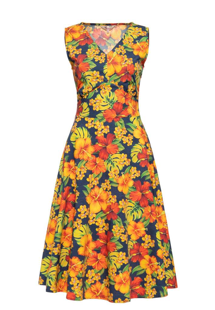 Queen Kerosin Swingkleid «Hibiskus» VIP-Rabatte