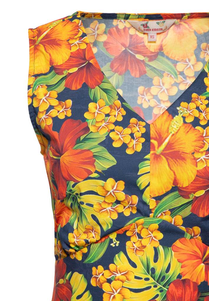 Queen Kerosin Swingkleid «Hibiskus» VIP-Rabatte