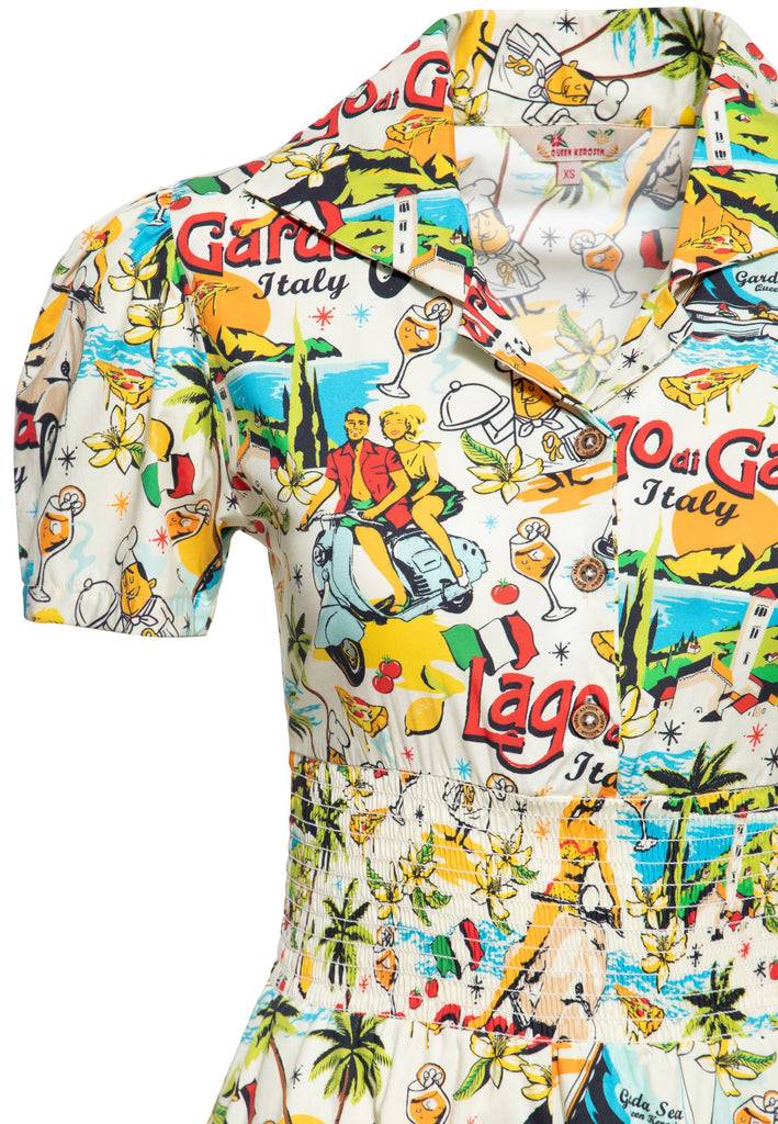 Queen Kerosin Swingkleid «Lago di Garda» Kostenlose Rückgabe
