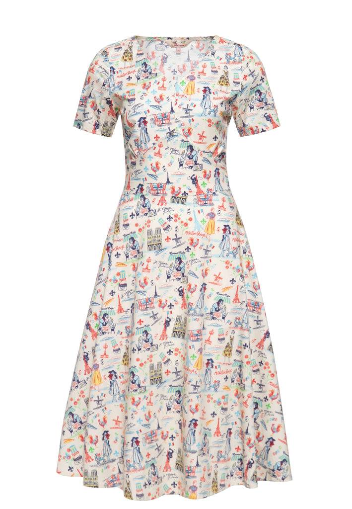 Queen Kerosin Swingkleid «Paris» Begrenzte Freigabe