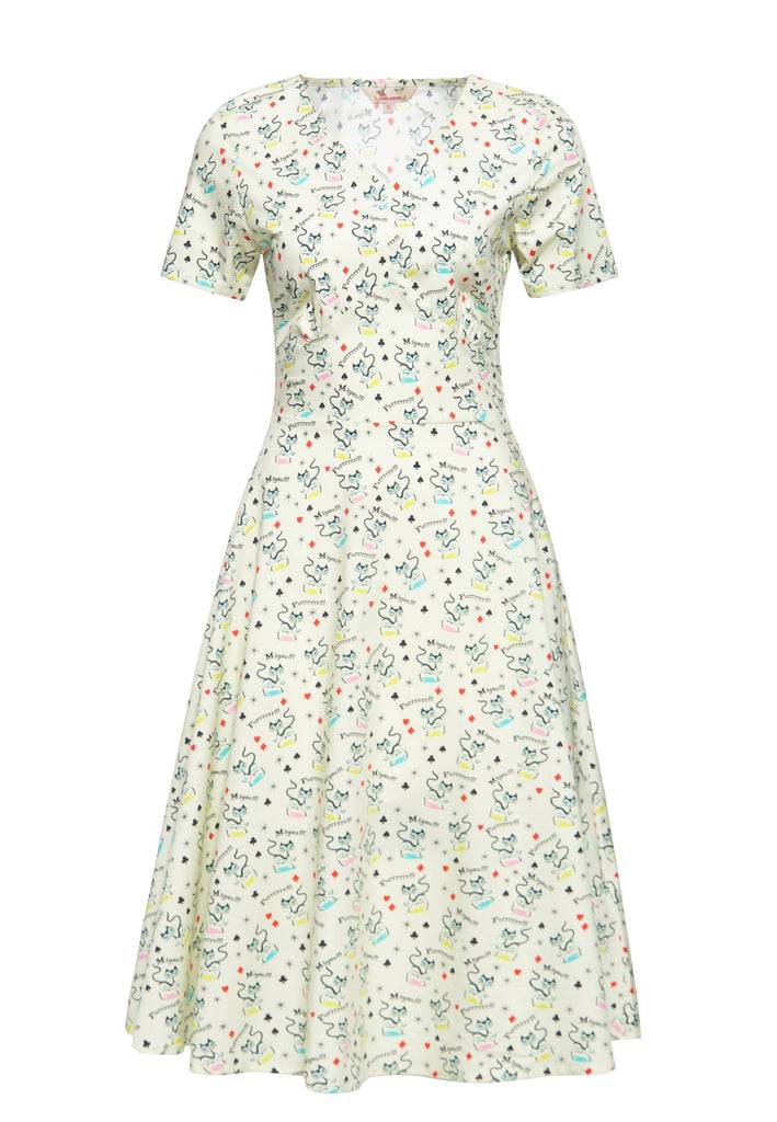 Queen Kerosin Swingkleid «Retro Cats» Letzte 3 Tage