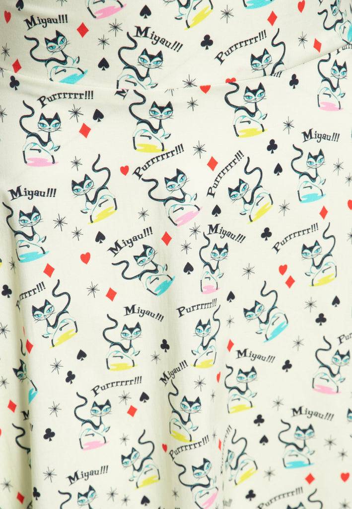 Queen Kerosin Swingkleid «Retro Cats» Letzte 3 Tage
