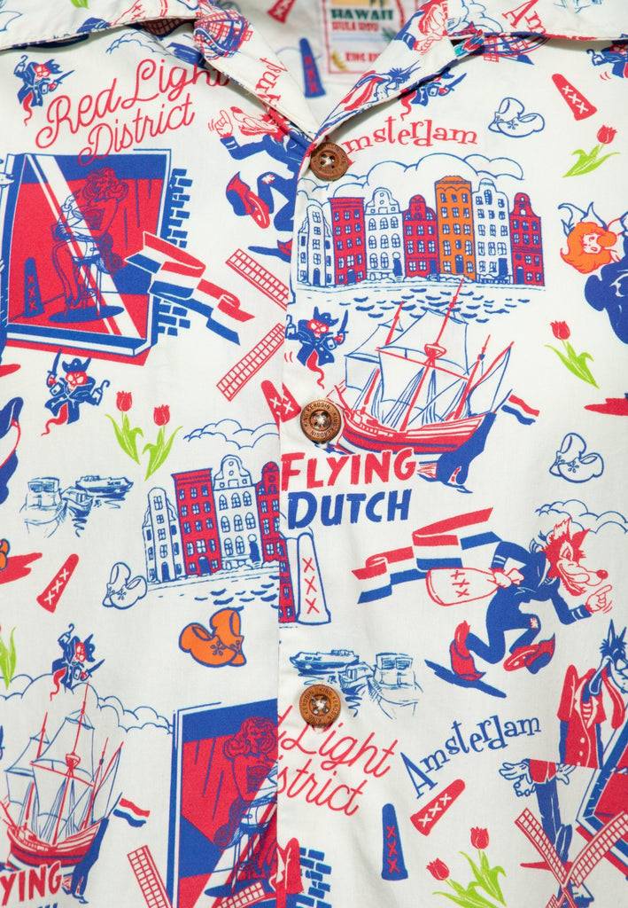 Queen Kerosin Hawaiihemd «Amsterdam Adventures» Neueste Stile