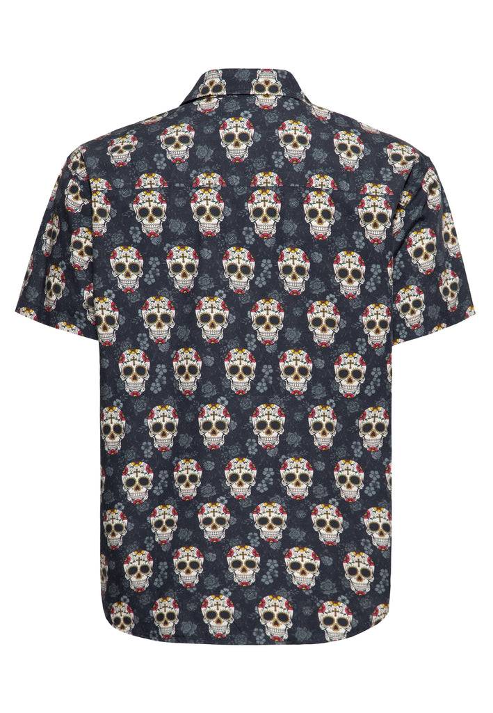 Queen Kerosin Hemd «Calavera» Bis zu 50% Rabatt