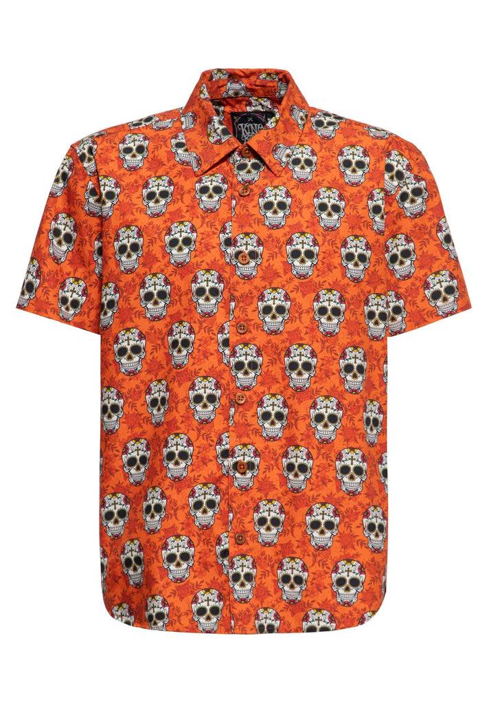 Queen Kerosin Hemd «Calavera» Bis zu 50% Rabatt