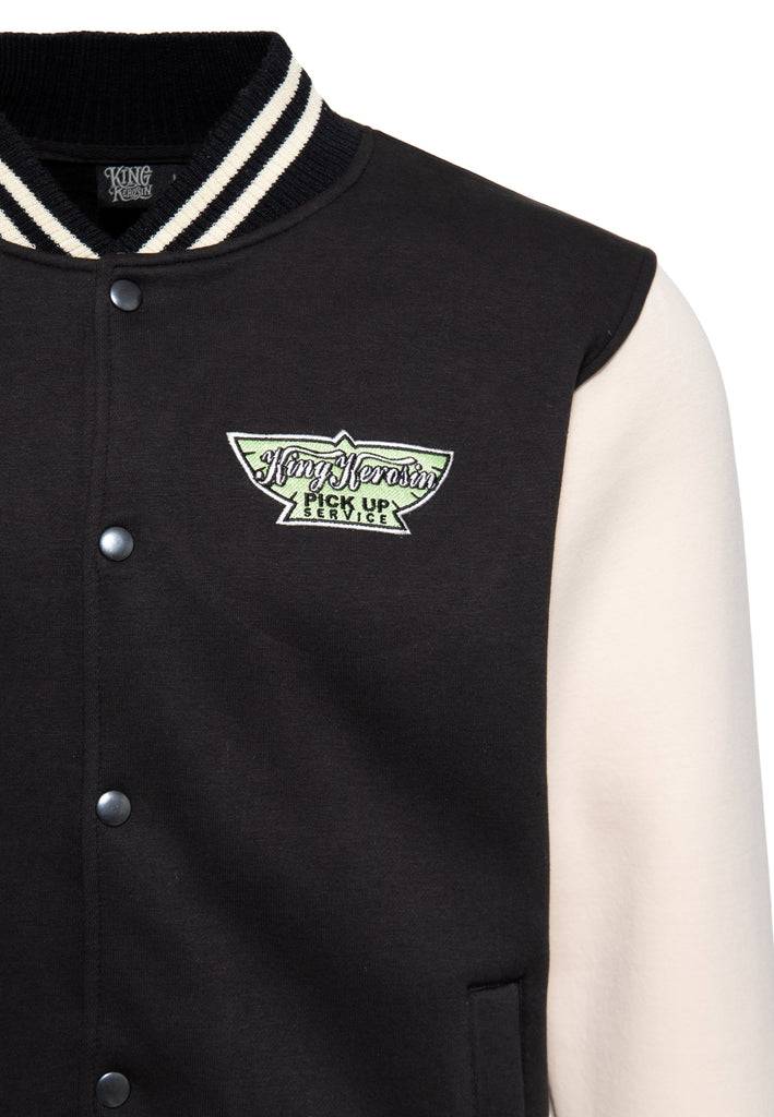 Queen Kerosin College Jacke «Pick-Up Service» Im Verkauf