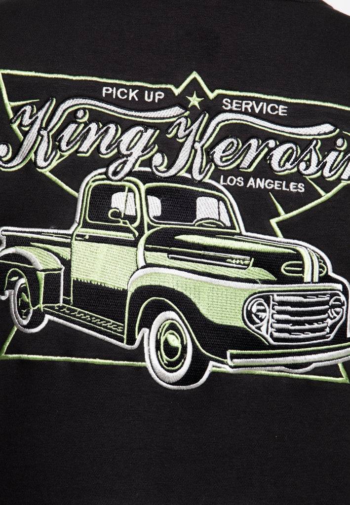 Queen Kerosin College Jacke «Pick-Up Service» Im Verkauf
