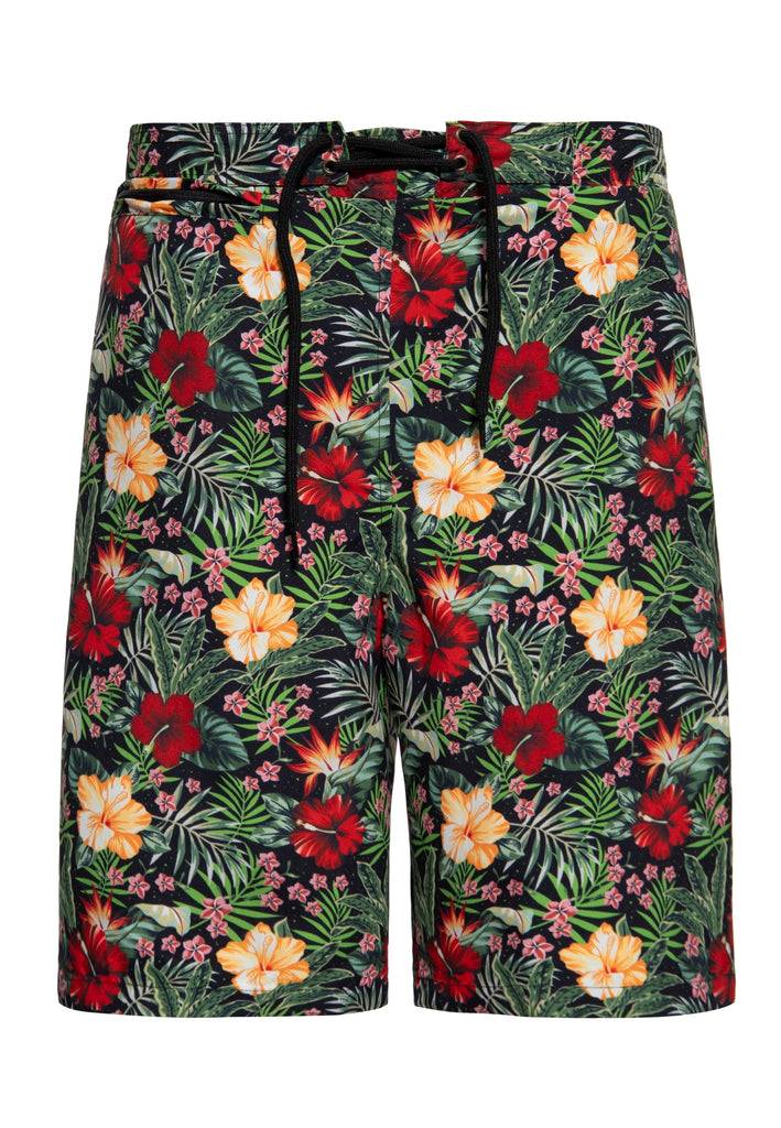 Queen Kerosin Badeshorts «Hibiscus» 50% Rabatt für begrenzte Zeit