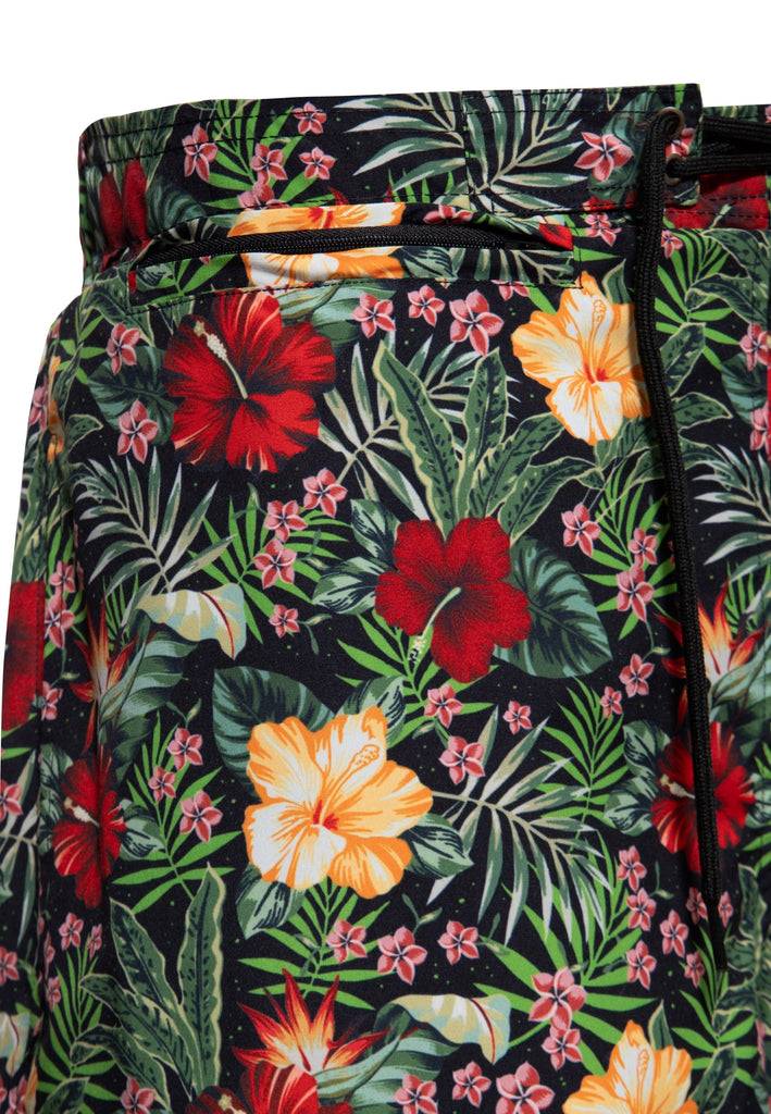 Queen Kerosin Badeshorts «Hibiscus» 50% Rabatt für begrenzte Zeit