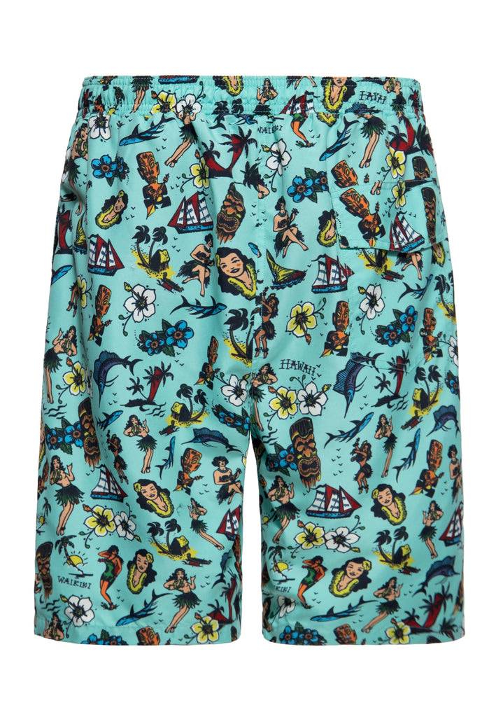Queen Kerosin Badeshorts «Hawaii» Angebote