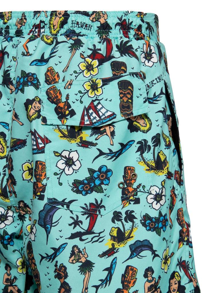 Queen Kerosin Badeshorts «Hawaii» Angebote