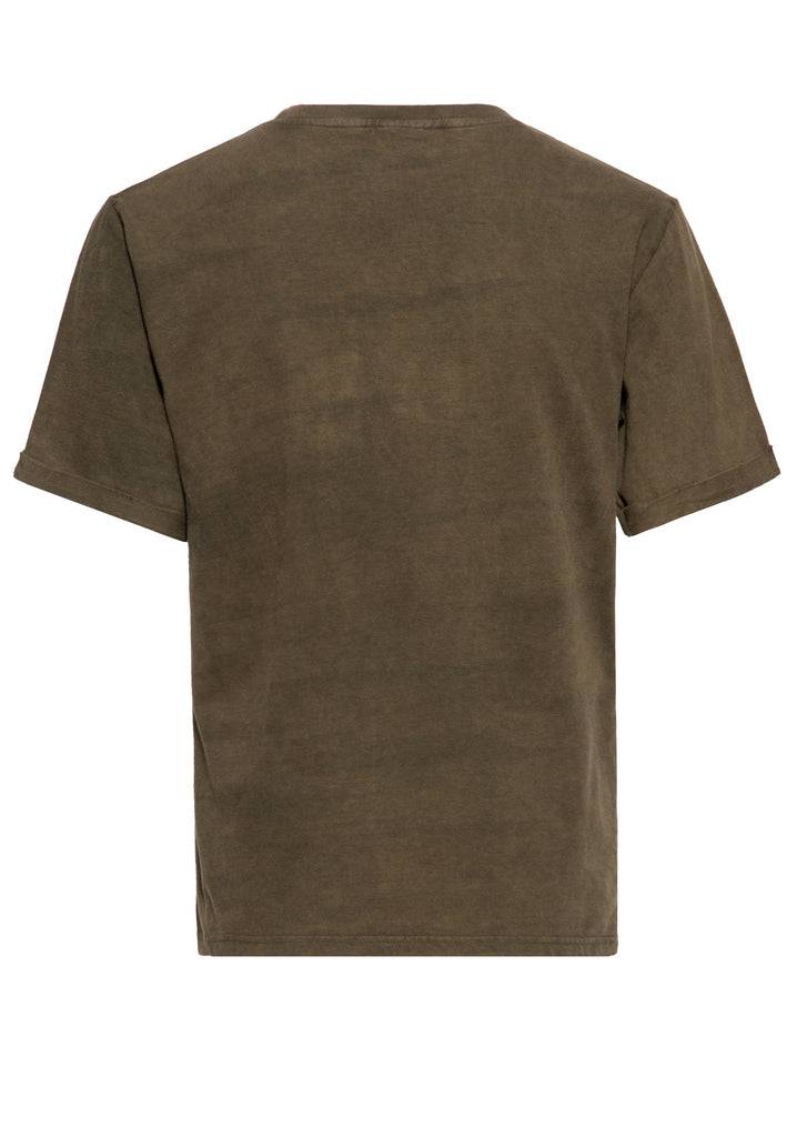 Queen Kerosin Acid-Washed T-Shirt «Grass, Beer & Boobs» Fabrikverkauf