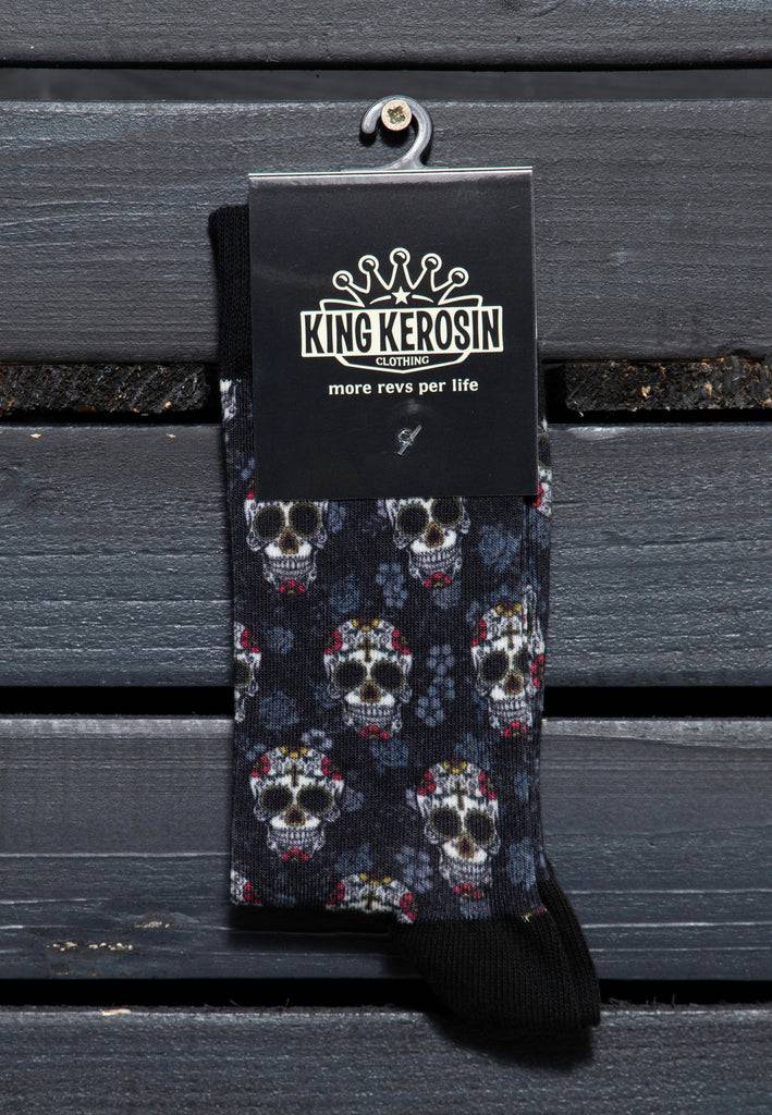 Queen Kerosin Socken «Sugar Skull» Große Rabatte