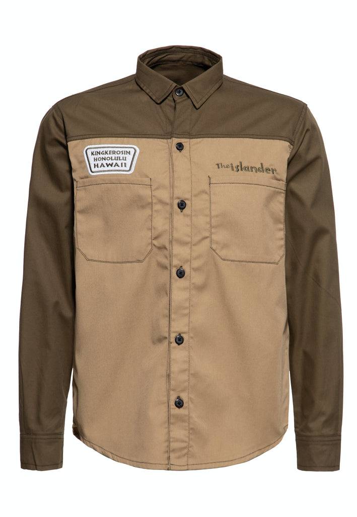 Queen Kerosin Workwear Hemd Langarm «The Islander» Sonderangebote