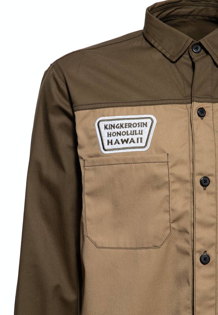 Queen Kerosin Workwear Hemd Langarm «The Islander» Sonderangebote