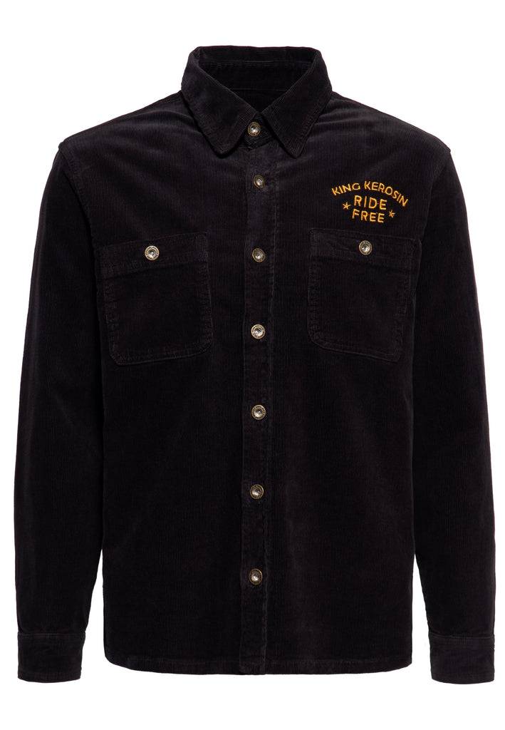Queen Kerosin Workwear Hemd «Ride Free Live Free» VIP-Rabatte