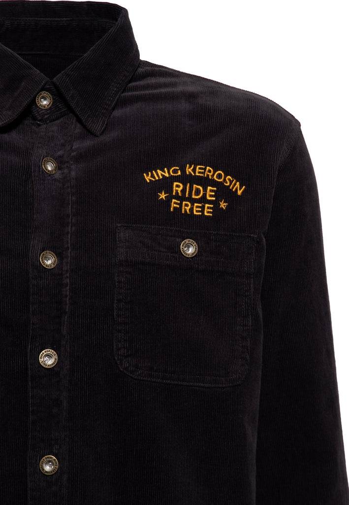 Queen Kerosin Workwear Hemd «Ride Free Live Free» VIP-Rabatte