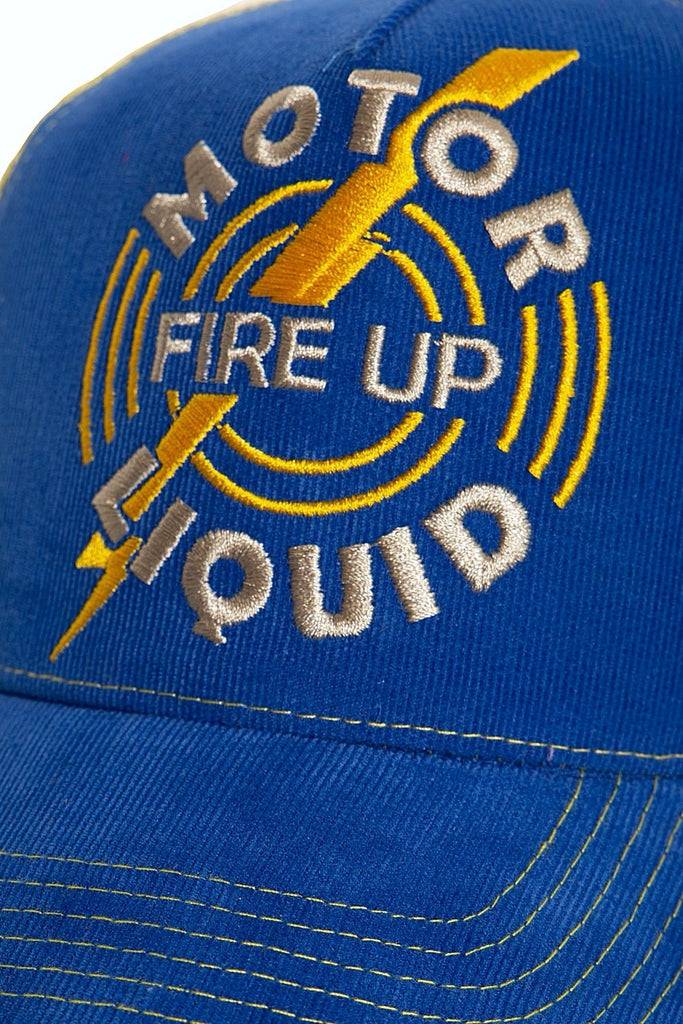 Queen Kerosin Trucker Cap aus Feincord mit kontrastierendem Mesh «Fire Up» Neueste Stile