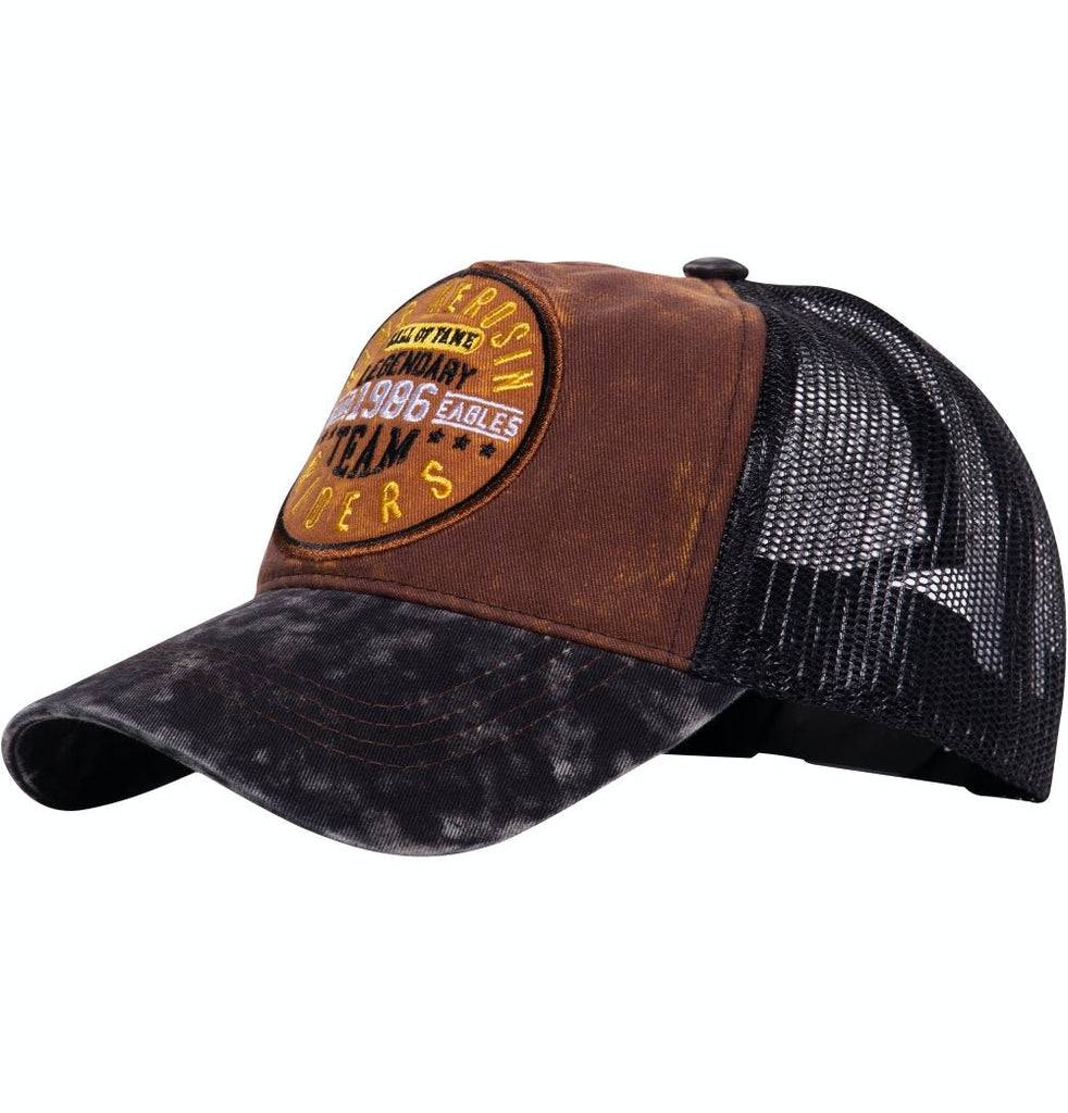 Queen Kerosin Trucker Cap mit Enzymwash und Stickerei «Legendary Team» Letzte 2 Tage