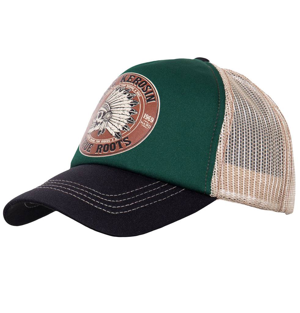 Queen Kerosin Trucker Cap mit Mesheinsatz und Print «True Roots» Zeitbegrenzte Promotion