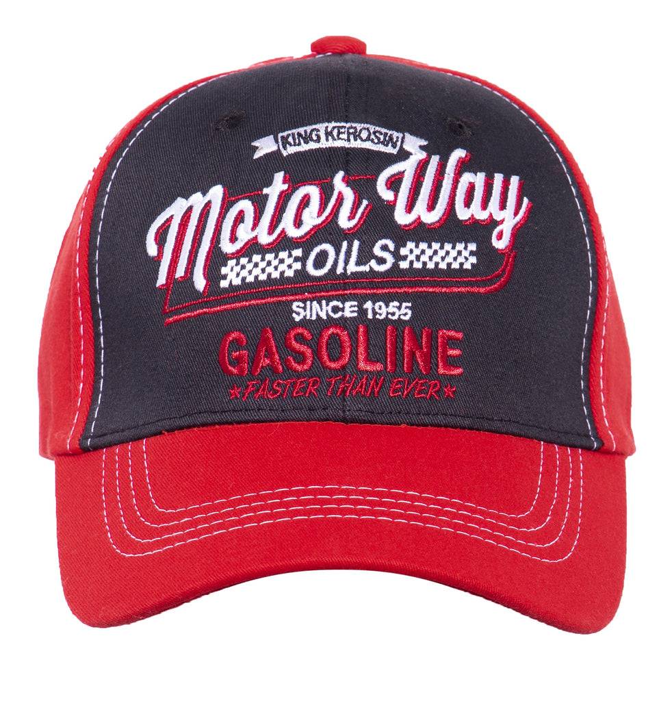 Queen Kerosin Baseball Cap mit Frontstickerei «Motor Way» Bis zu 50% Rabatt