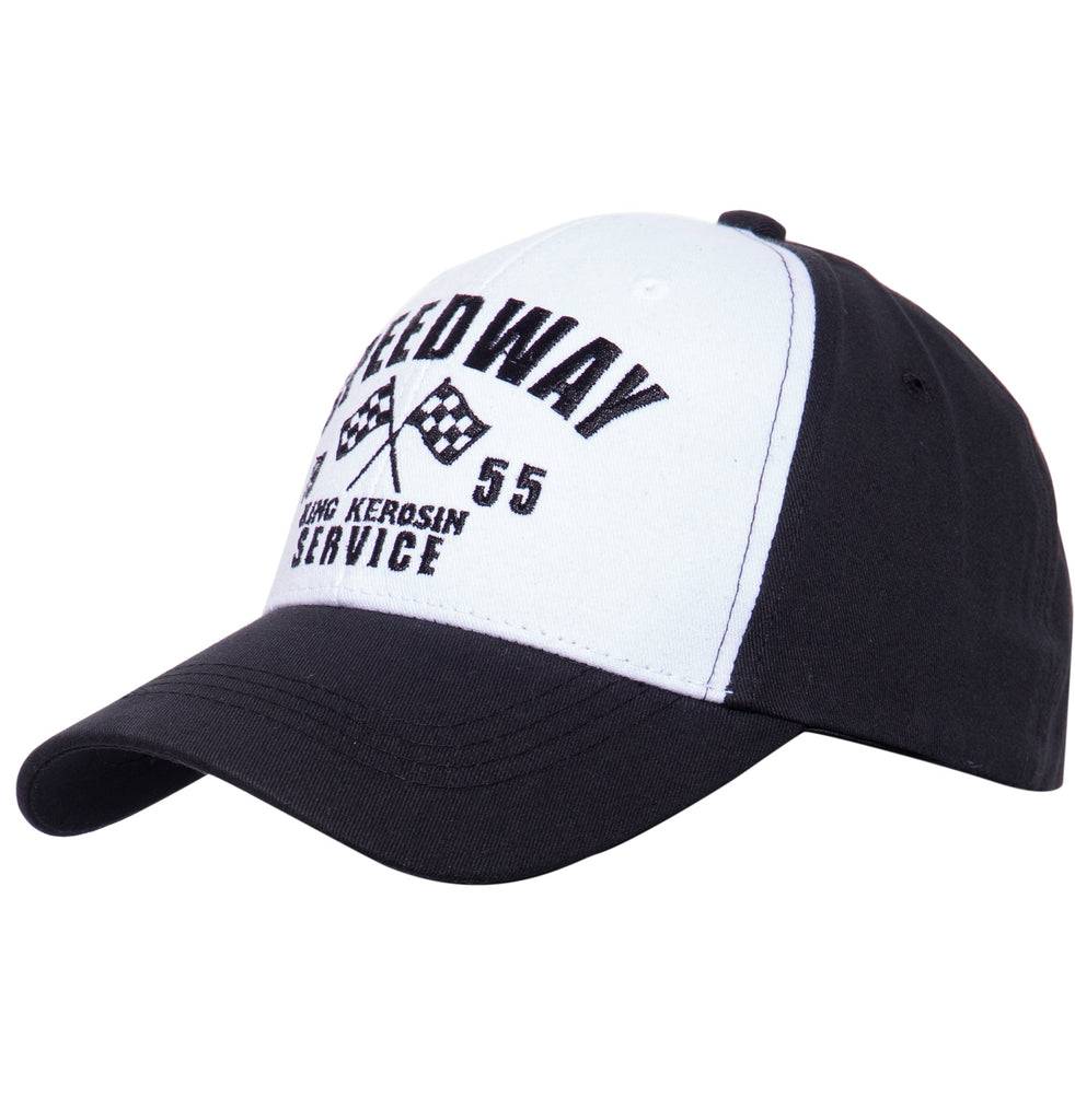 Queen Kerosin Baseball Cap mit Frontstickerei «Speedway» Bis zu 60% Rabatt