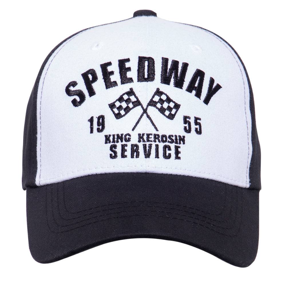 Queen Kerosin Baseball Cap mit Frontstickerei «Speedway» Bis zu 60% Rabatt
