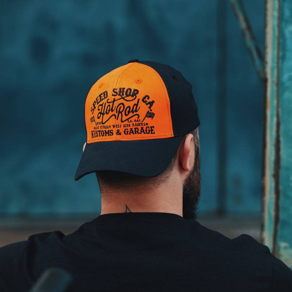 Queen Kerosin Baseball Cap mit Print auf der Schirmunterseite «Hot Rod» Nur für heute