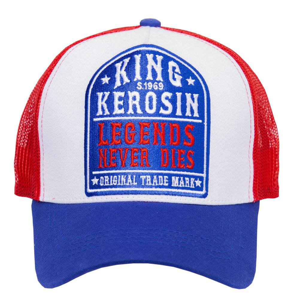 Queen Kerosin Trucker Cap mit Mesh-Einsatz «Legends never die» Super Rabatt