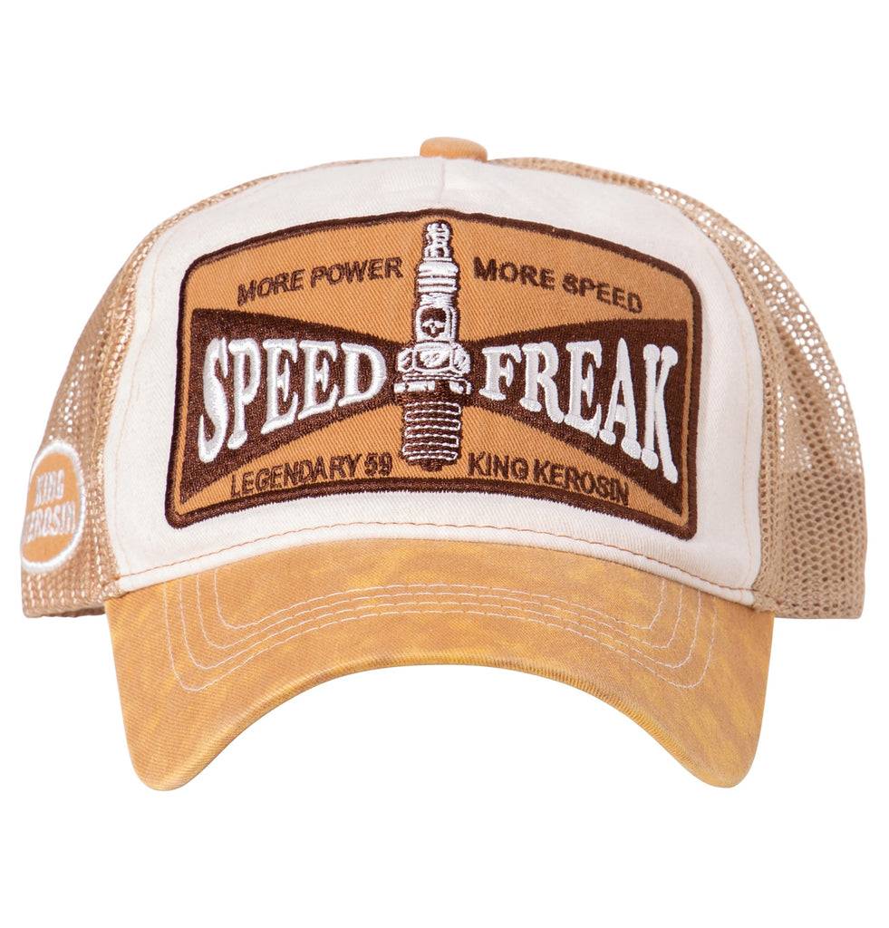 Queen Kerosin Trucker Cap in Used-Optik «Speed Freak» 50% Rabatt mit kostenlosem Versand