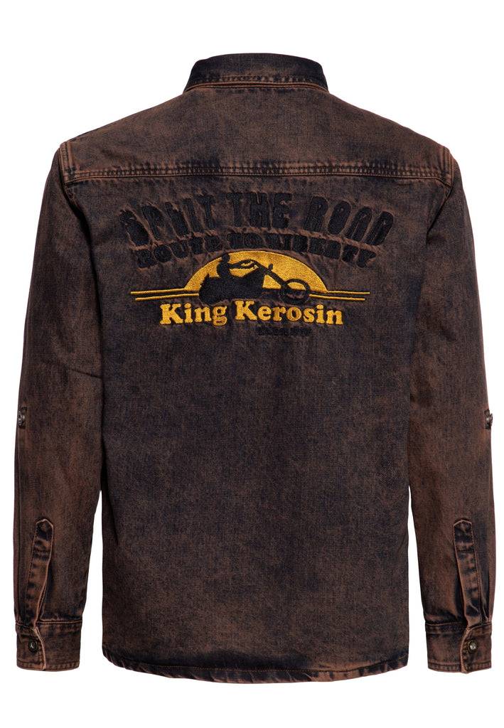 Queen Kerosin Workwear Hemd «Split The Road» Rabatte dieses Monats