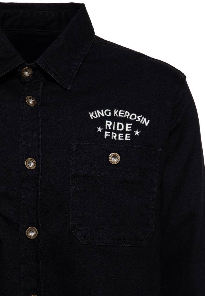 Queen Kerosin Workwear Hemd «Ride Free Live Free» 2025