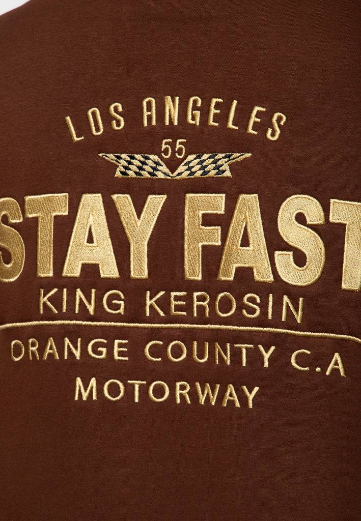 Queen Kerosin Kapuzen-Sweatjacke «Stay Fast» Schlussverkauf