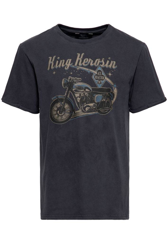 Queen Kerosin Print T-Shirt «Ace Racer» Fabrikpreis