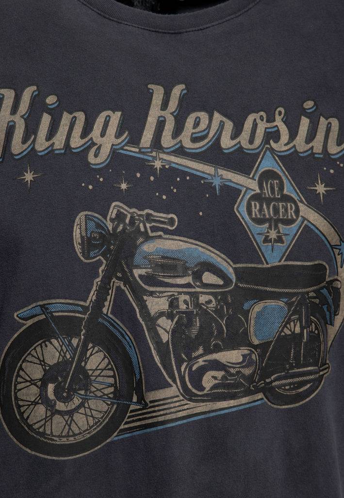 Queen Kerosin Print T-Shirt «Ace Racer» Fabrikpreis
